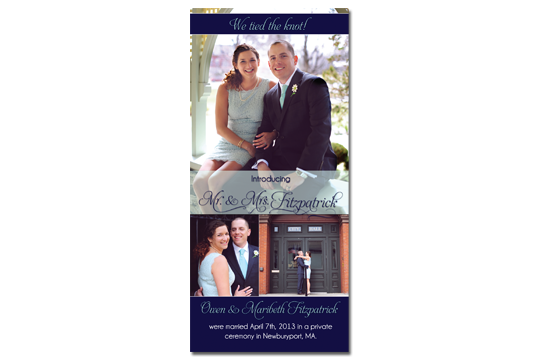 Wedding announcement postcard design