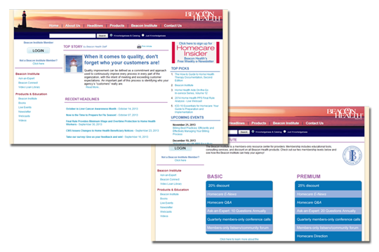 Beacon Health Website Facelift