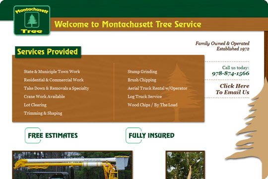 Montachusett Tree Service Website